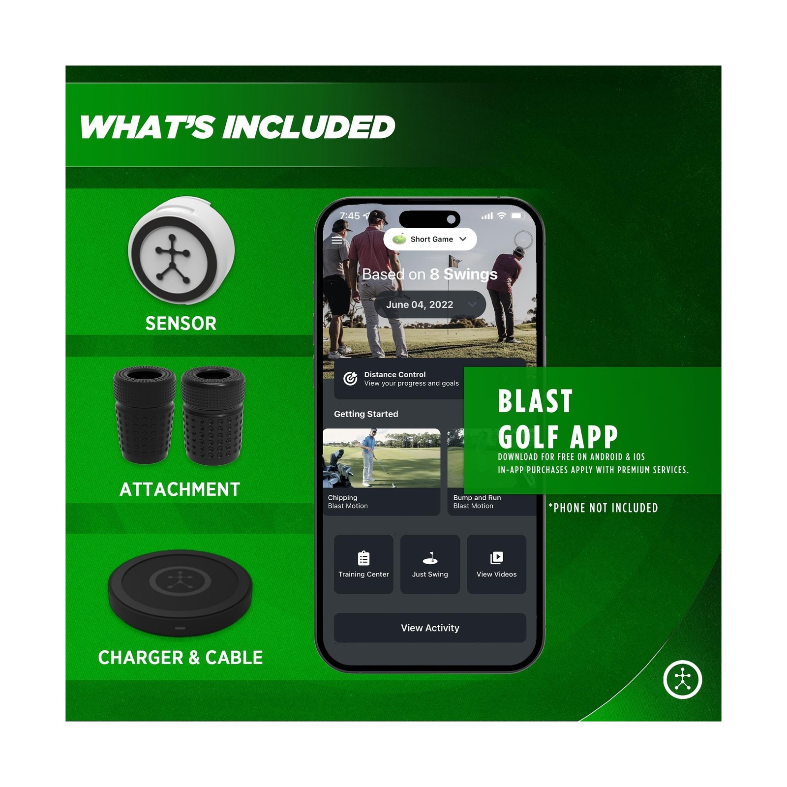Blast Motion Blast Golf Swing and Stroke Analyzer