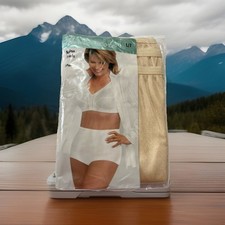 Vintage JCP UNDERSCORE Womens Sz 7 L Nylon Briefs 3 Pack Sealed Naturals