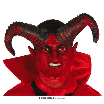 Geschwungener Dämon Teufel Widder Hörner Stirnband - Halloween Kostüm Zubehör