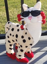 WhimsiClay SHANICE 15" Cat Plush Polka-Dots Sunglasses Amy Lacombe Fancy Felines