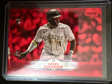 Adael Amador 2025 Stadium Club Red Foil #41 (RC) - Colorado Rockies