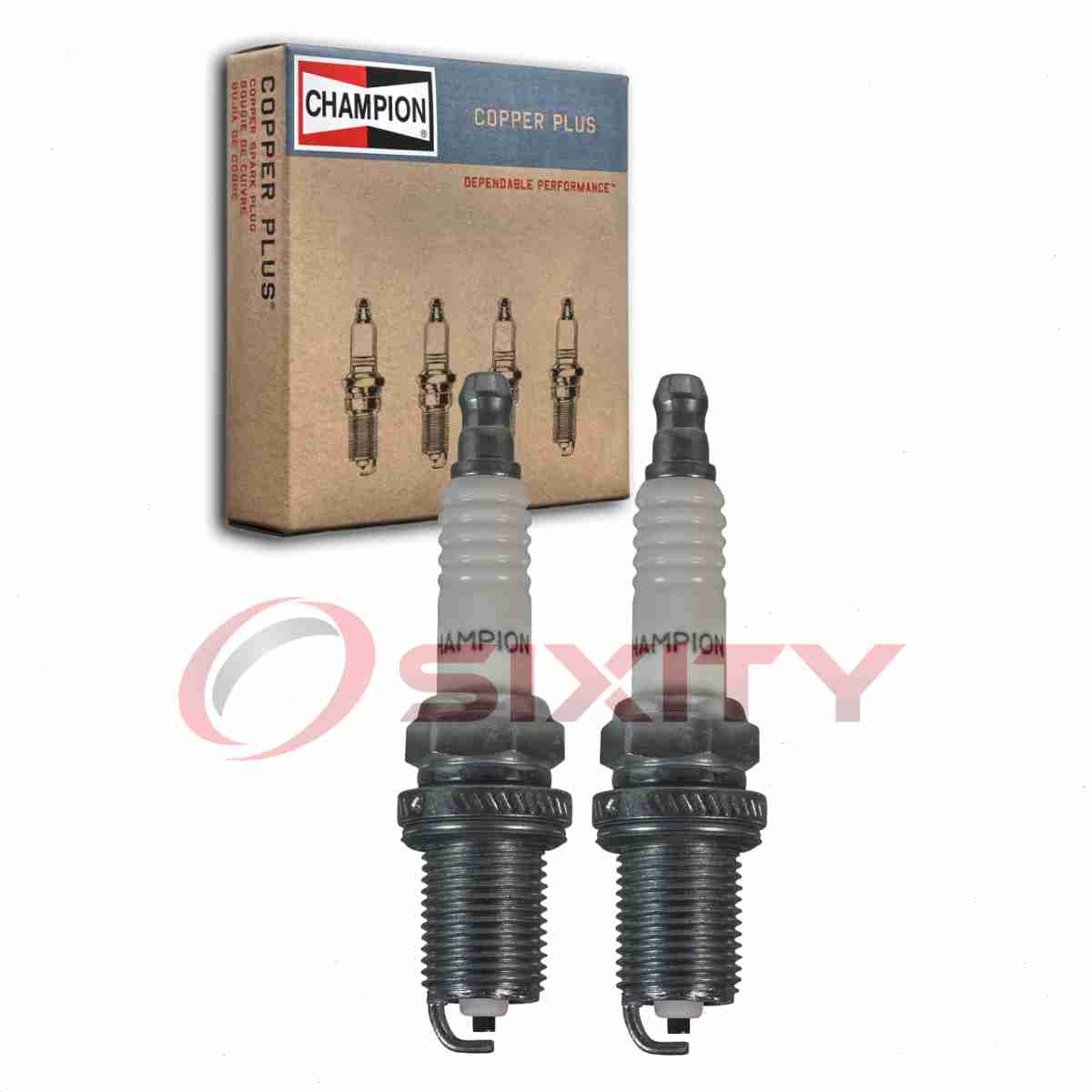 2 pc Champion Copper Plus 337 Spark Plugs for RC8YC 6962 Ignition Wire me