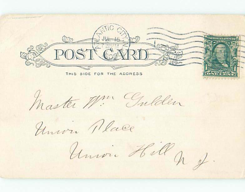 Child Plays At Ocean Shoreline - Postmarked Atlantic City New Jersey NJ ...