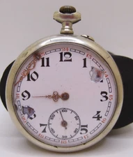 Vtg pocket watch for parts/repair AS IS porcelain face