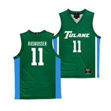 Tulane Men's Basketball Green Jersey - Luke Rasmussen
