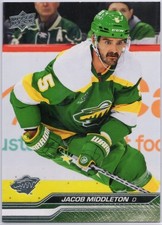 Jacob Middleton 2023-24 Upper Deck Series 1 Hockey No. 90 Minnesota Wild NHL