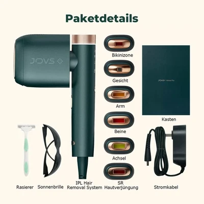 JOVS Venus Pro Haarentfernungsgerät Haarentfernung und Hautverjüngung 2 in 1 NEU
