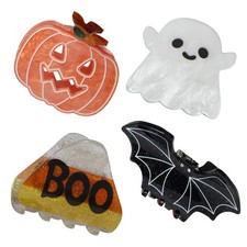 Halloween Hair Claw Clips for Girls Women Pumpkin Ghost Hair Clip