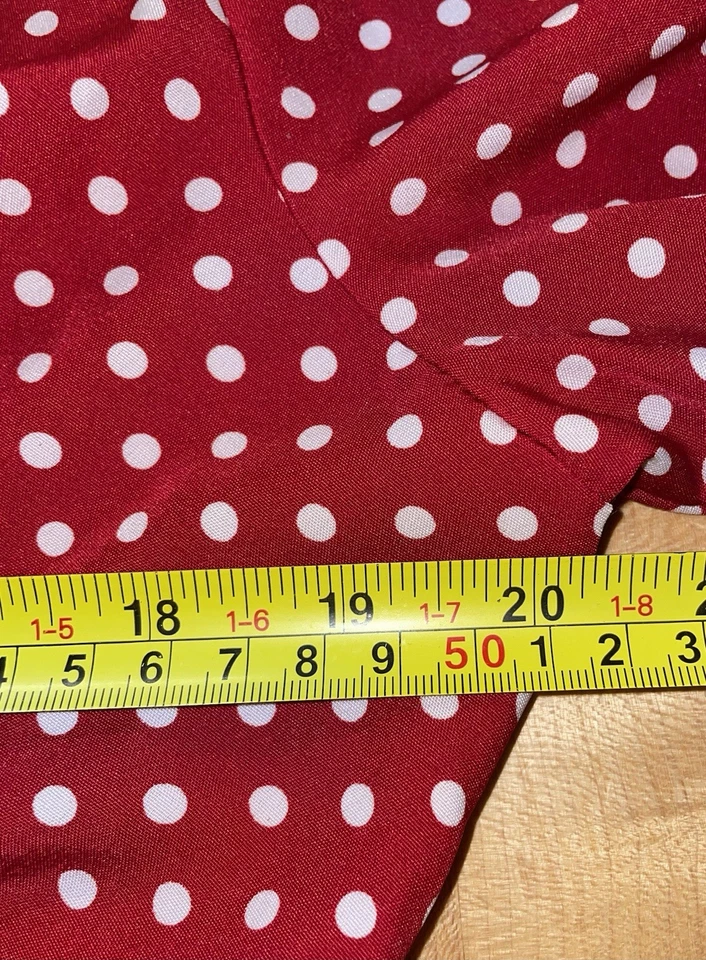 Vestido de té rojo blanco a lunares retro años 40 50 Rockabilly estilo pin up talla 1XL USADO EN EXCELENTE ESTADO Foto 4 de 4