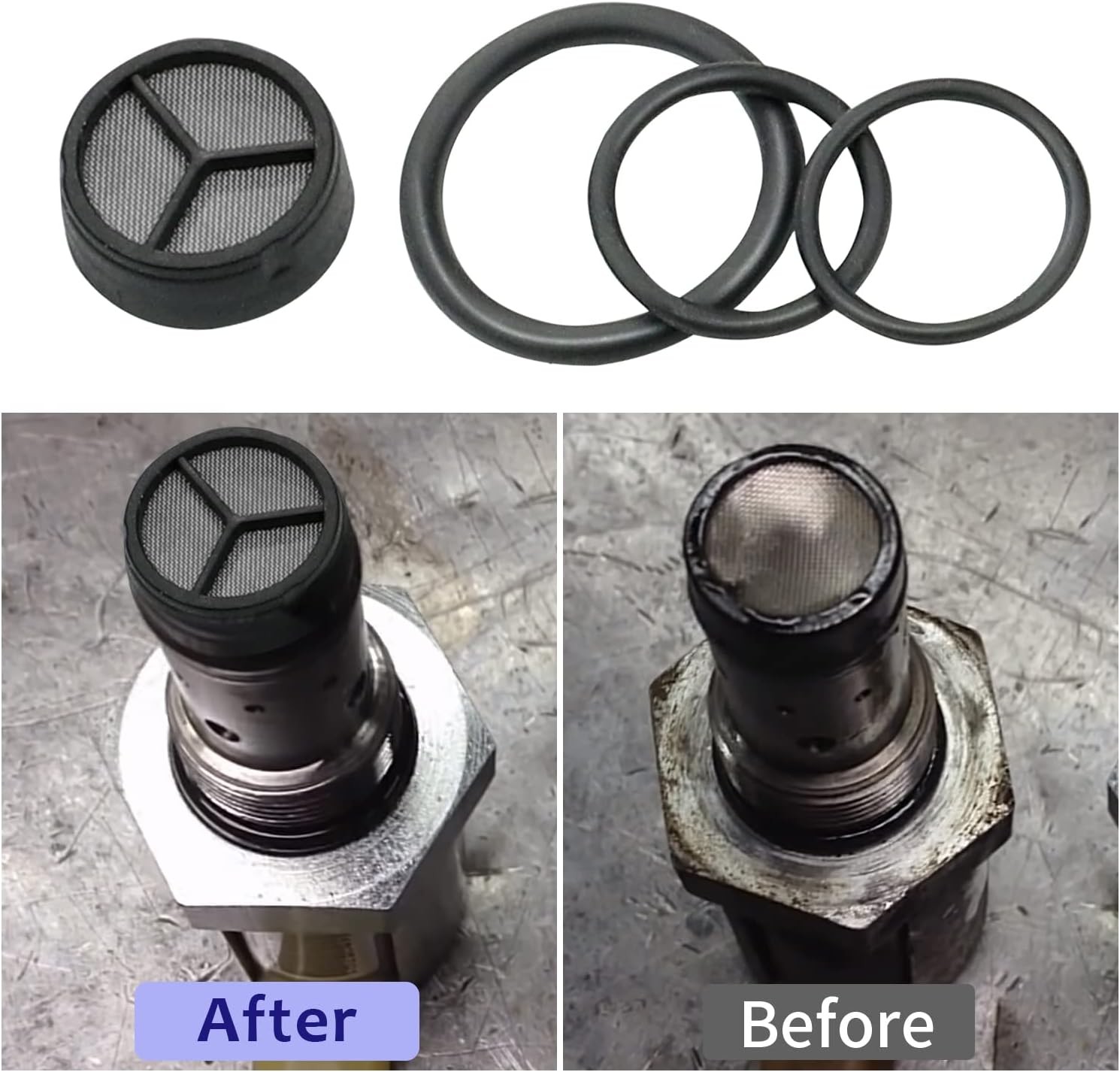 6.0 IPR Valve Socket with Seal Kit Compatible with Ford 6.0L Powerstroke-Excursi