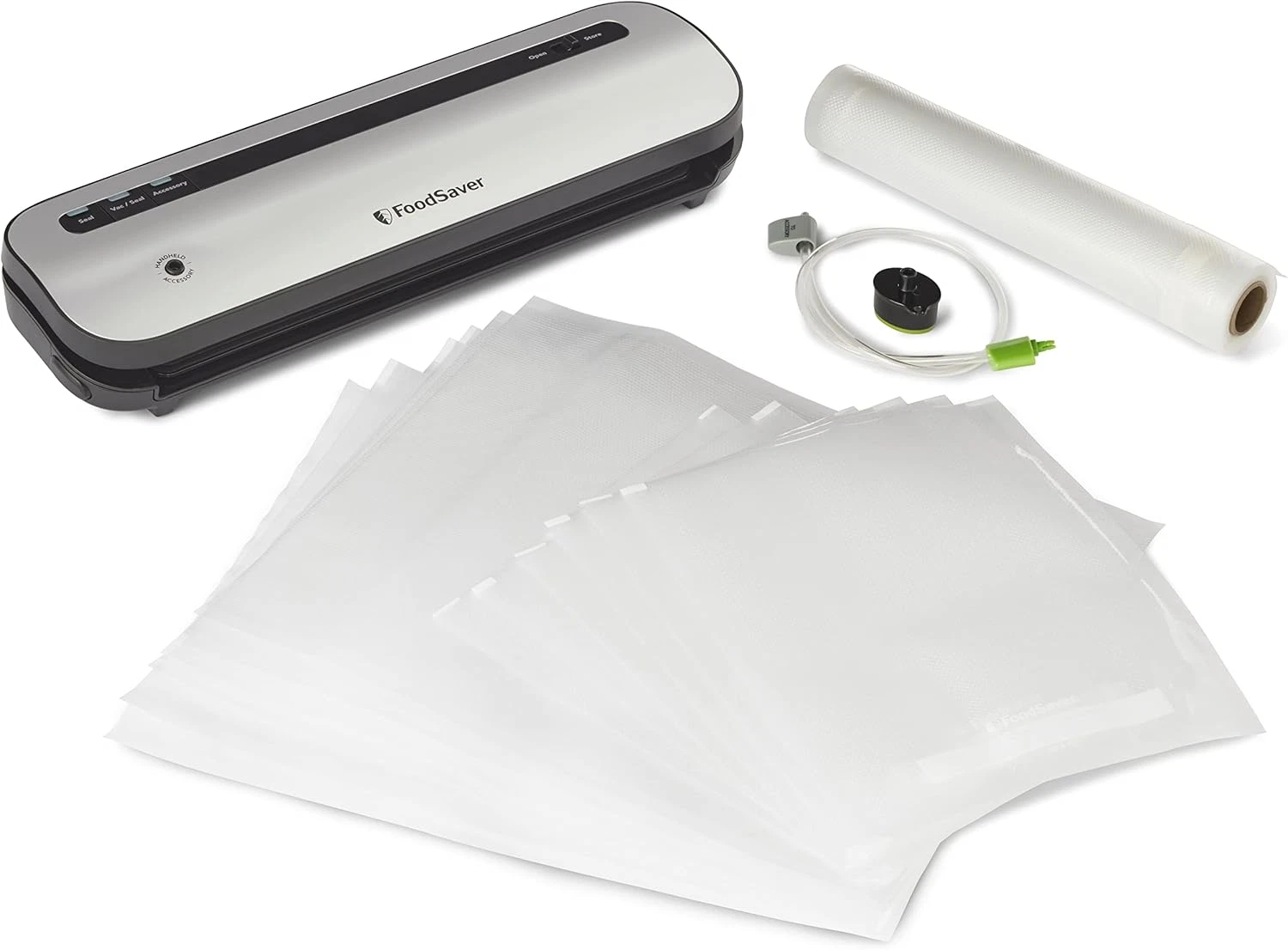 Space-Saving Compact Vacuum Sealer with Bags & Roll for Food Storage
Opens in a new window or tab