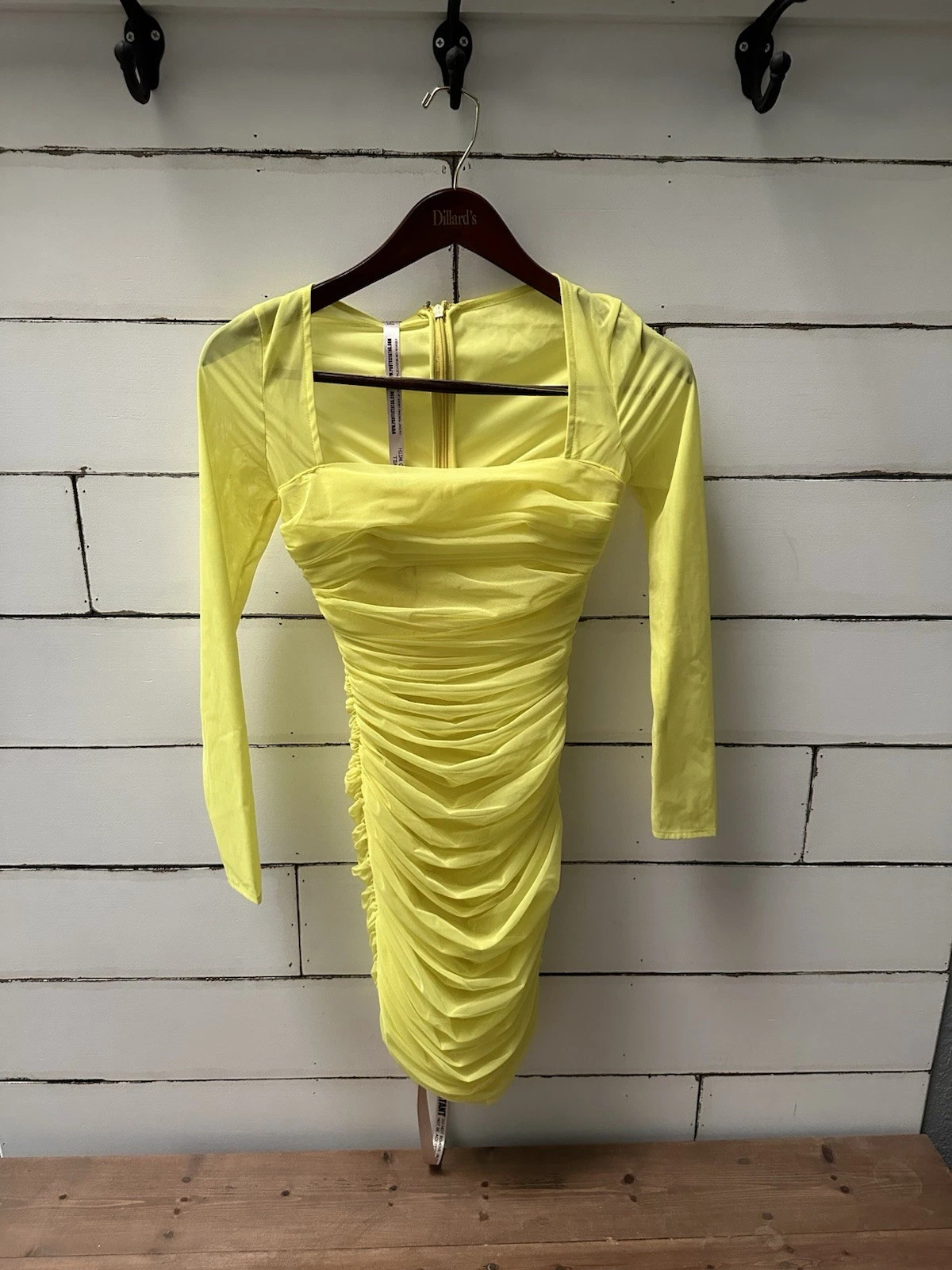 VALENTINO Ho of CB Valentina Chartre Mini Abito a Maglia in Organza Increspato Manica Lunga M