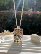 Sericho Pallasite olivine Meteorite Military Pendant 925 Sterling Silve Frame