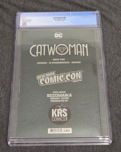 Catwoman #68 Sozomaika NYCC Foil Virgin Variant CGC 9.8 LTD 500 - Picture 2 of 2