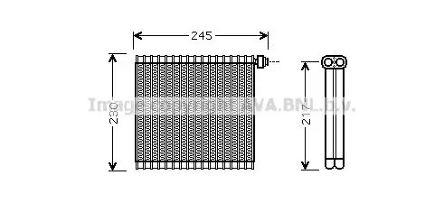 Air conditioning evaporator MZV217 AVA QUALITY COOLING for MAZDA 3 3 Saloon