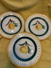 Stangl Pottery Set Of (3) Peach Fruit Pattern Dessert Plates 6”