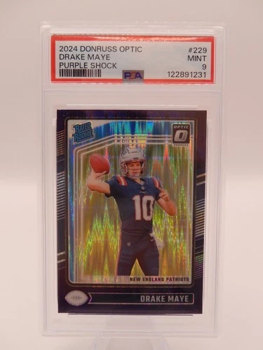 Drake Maye 2024 Panini Donruss Optic Prizm Rated Rookie No.229 PSA 9