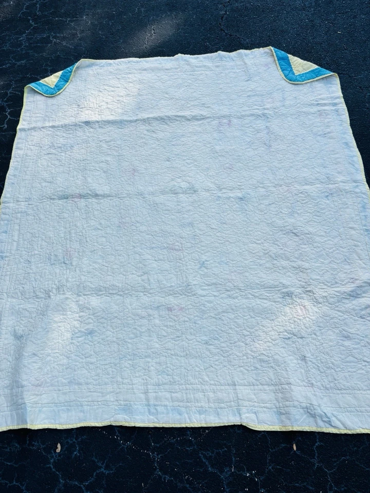  Grandmothers Flower Garden Quilt /Machine Zig Zag Stitch - Image 4 of 4