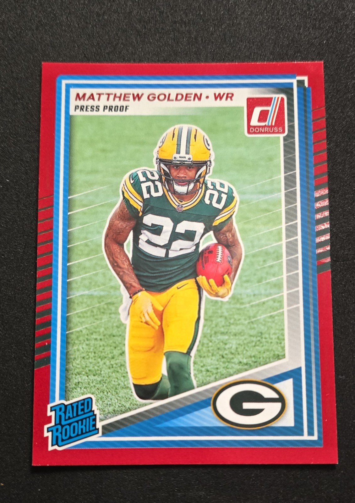 2025 Panini Donruss - Rated Rookie Matthew Golden #311 Press Proof Red (RC)
