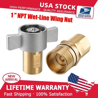 1'' Wet Line Wing Nut Hydraulic Quick Disconnect Coupler / Coupling Set - NPT