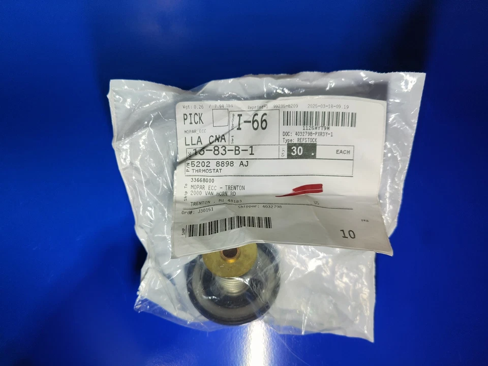 Termostato Genuino Nuevo para Chrysler 300C LX 6.4L SRT 2011-2022 52028898AJ Foto 4 de 4