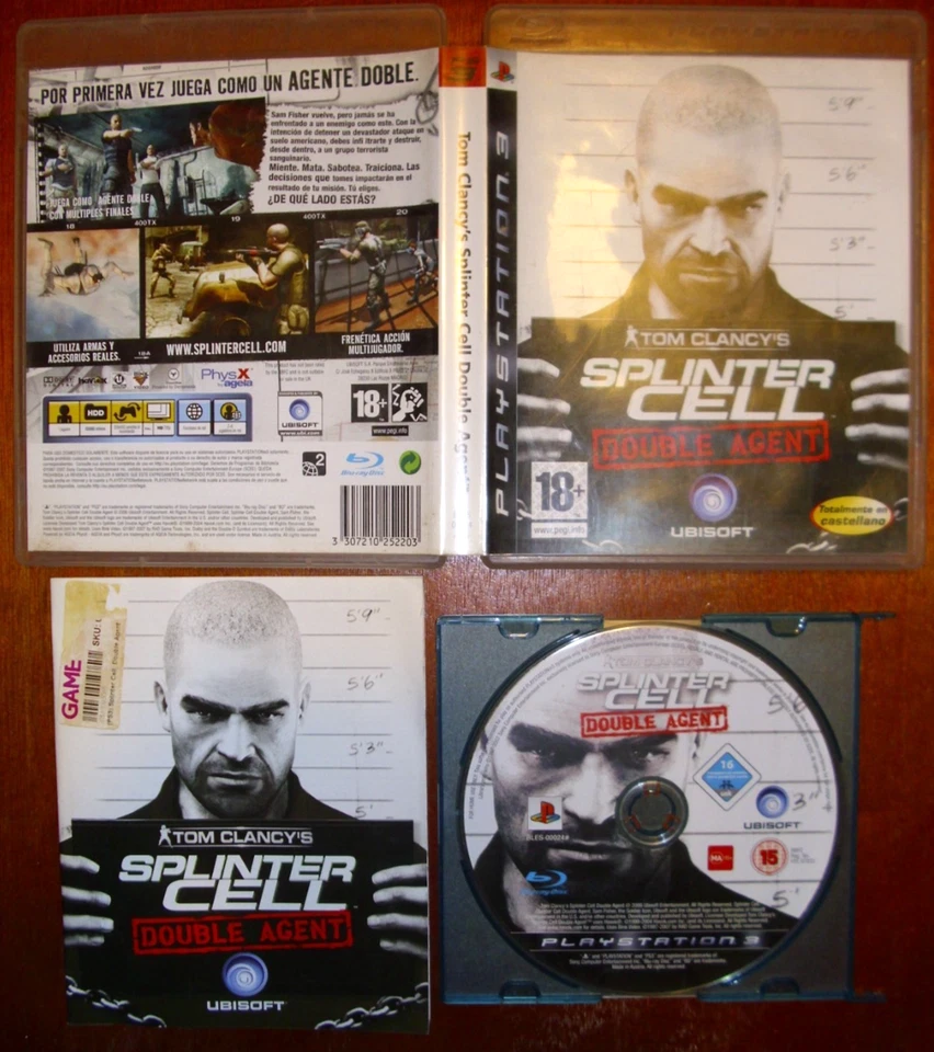 Splinter Cell Double Agent, Ubisoft PlayStation PS3 Slim, Ver. Española COMPLETO