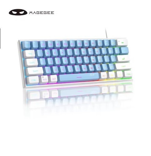 MageGee Mini 60% Gaming Keyboard, RGB Backlit 61 Key Ultra-Compact Keyboard, TS9 - Picture 5 of 8