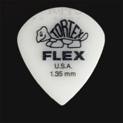 Dunlop Tortex Flex Jazz-Gitarren-Plektren schwarz 1,35 mm - Packungen mit 1 bis 24