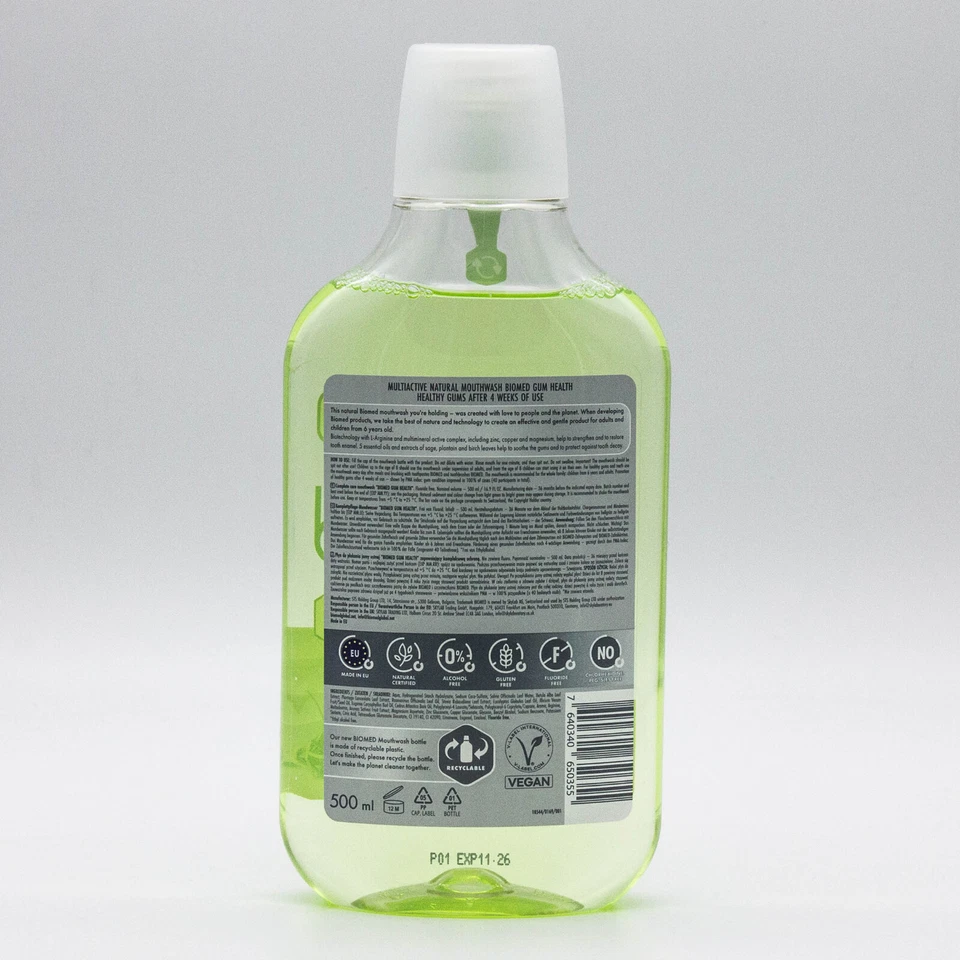 Enjuague bucal Splat Biomed Well Gum 500 ml cuidado bucal completo 98% natural x 10 Foto 3 de 4