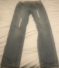 Guess Jeans Straight Leg Girls Sz 14 Medium Wash Denim Mid Rise Inseam 25