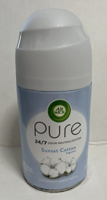 Air Wick Pure Sunset Cotton Freshmatic Ultra Automatic Spray Refill htf rare 