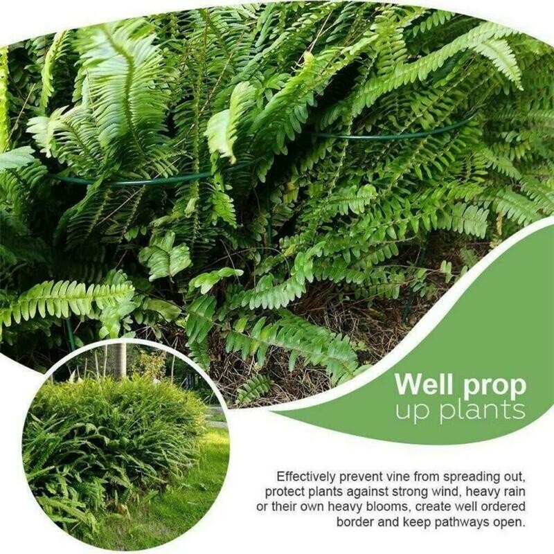 Bague de soutien de jardin en m tal vert rev tu de plastique pour