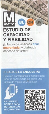 Washington DC Metro-2023 Map, Spanish Language Version