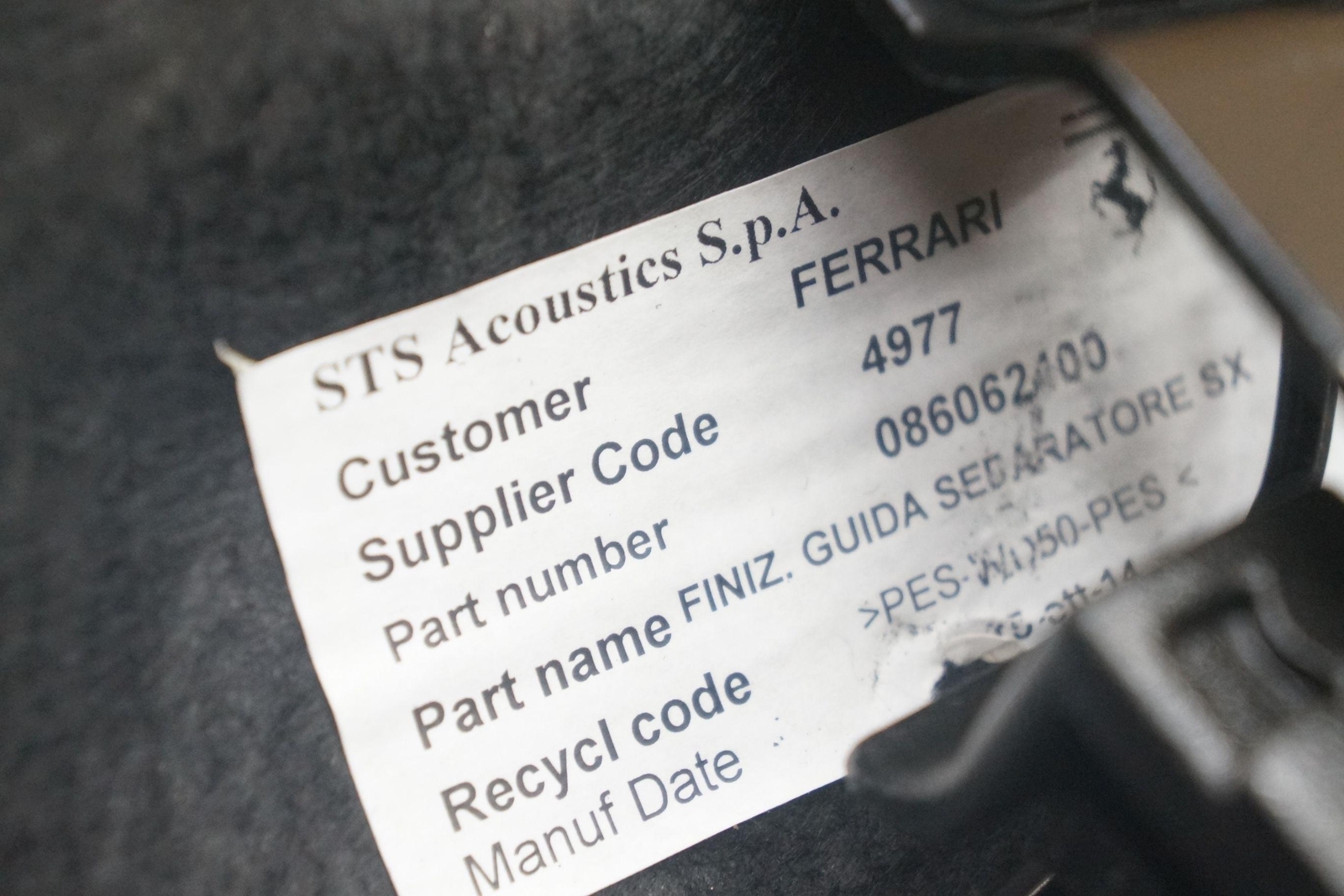 Left Convertible Top Roof Hinge Kinematics 86545800 Ferrari California T 2015