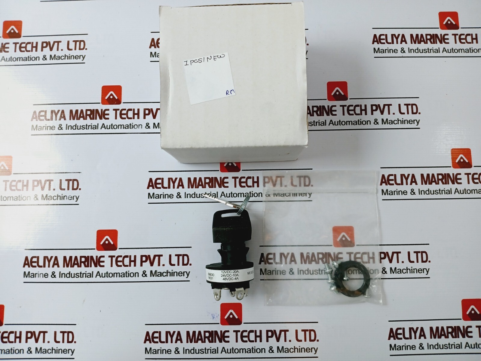 Honeywell 84830 Keylock Switch, 12VDC 20A, 24VDC 10A, 48VDC 4A