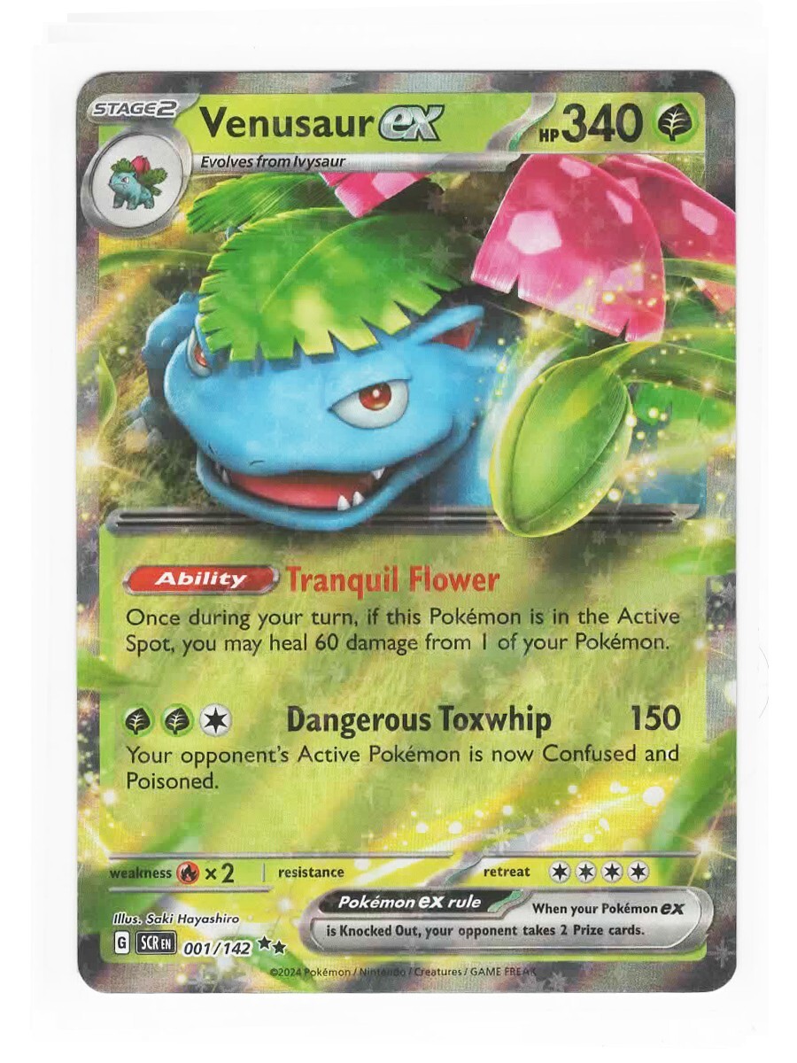 Pokemon - Venusaur ex 001/142 - Stellar Crown Double Rare Card | eBay