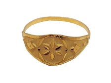 22K/18K Real Certified Yellow Gold Mickey Mouse Design Kids Ring