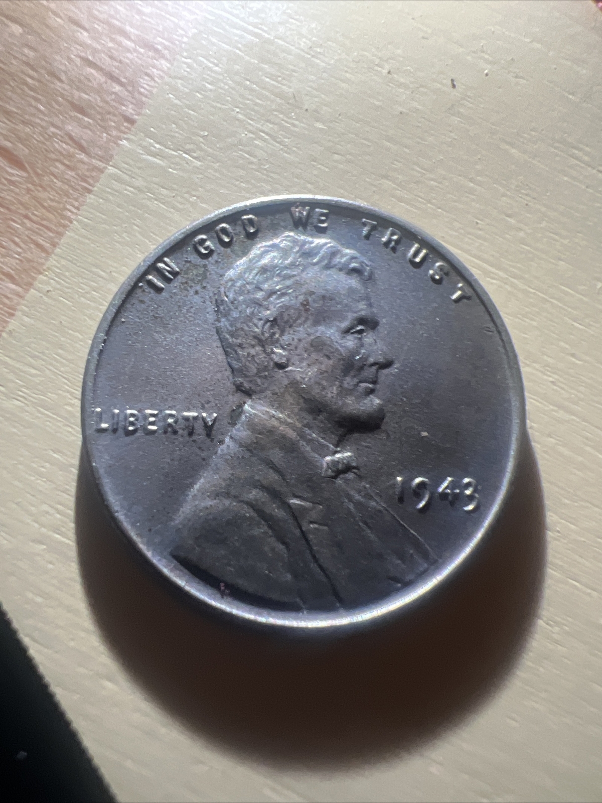 1943-silver-steel-wheat-penny-no-mint-mark-magnetic-rare-vintage-war