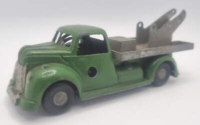 Vintage Chad Valley Wee Kin Recovery Truck Clockwork Diecast Toy Model Green 