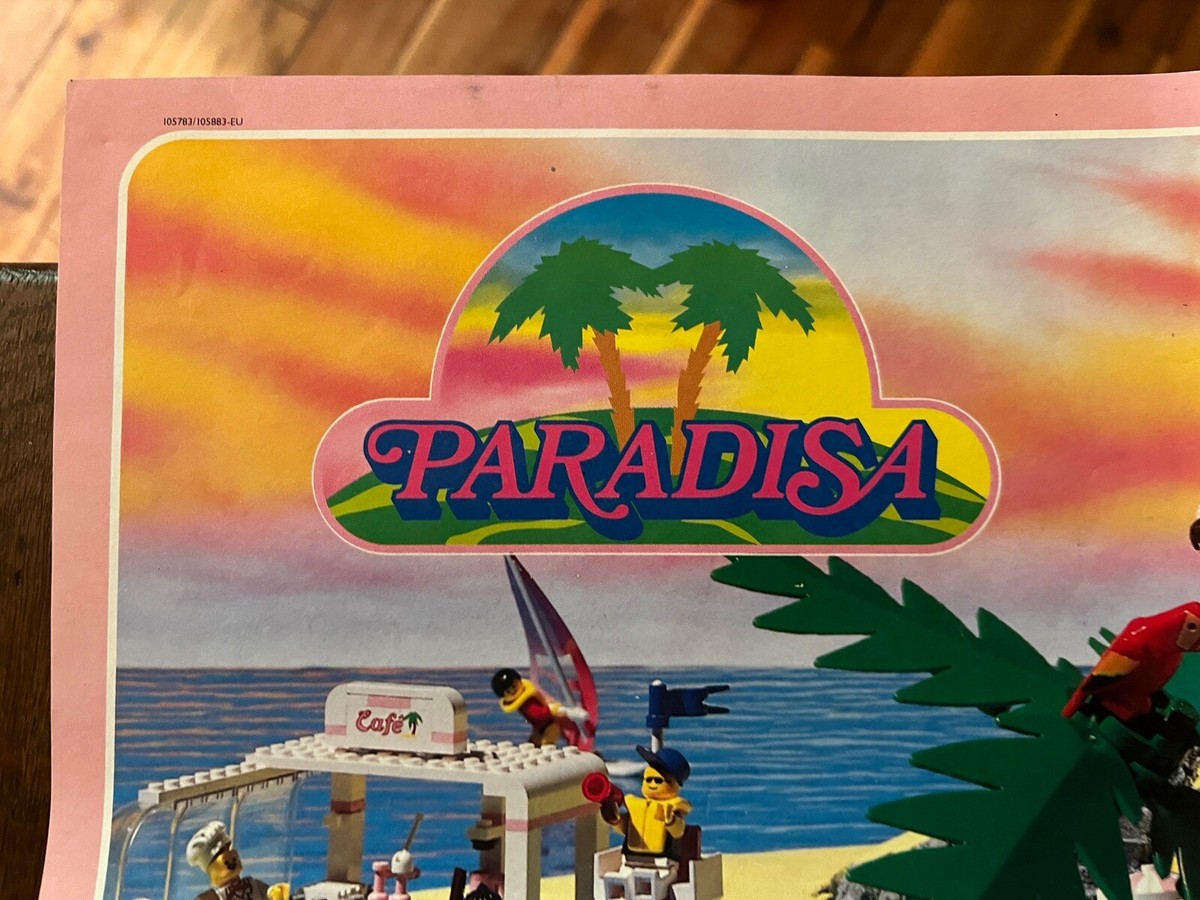 Vintage 1992 Lego Fold Out Poster Lego System Paradisa 16 3/8
