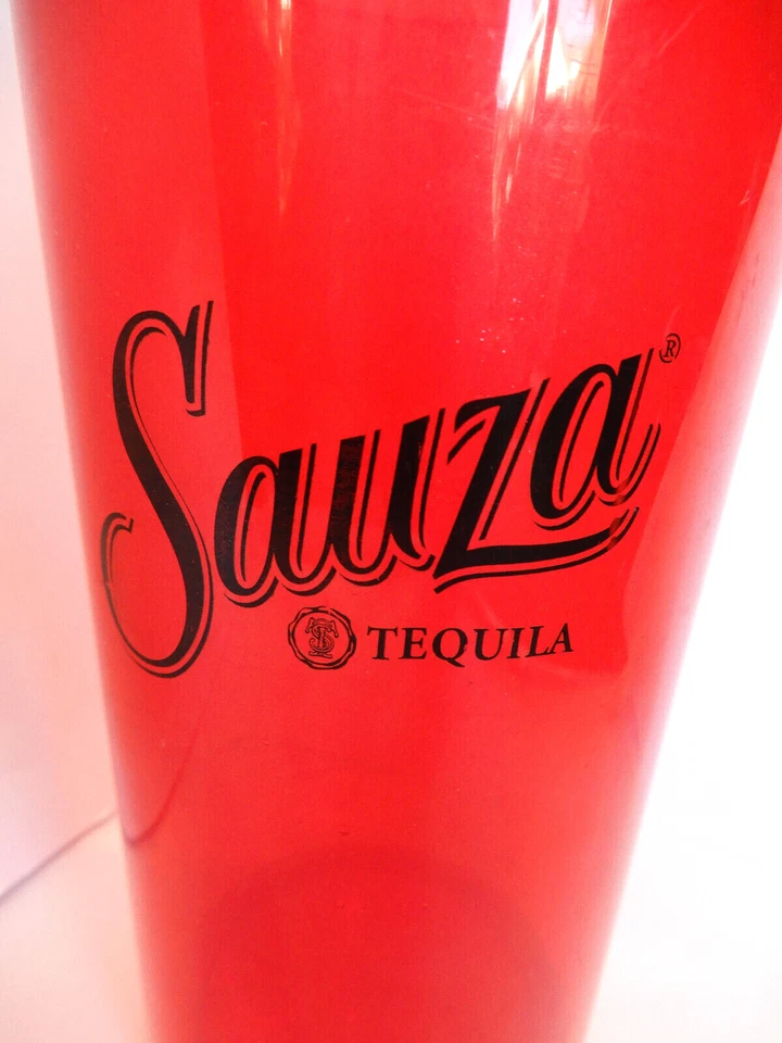 COCTELERA SAUZA TEQUILA roja vajilla acrílico taza de plástico coleccionable de colección Foto 4 de 4