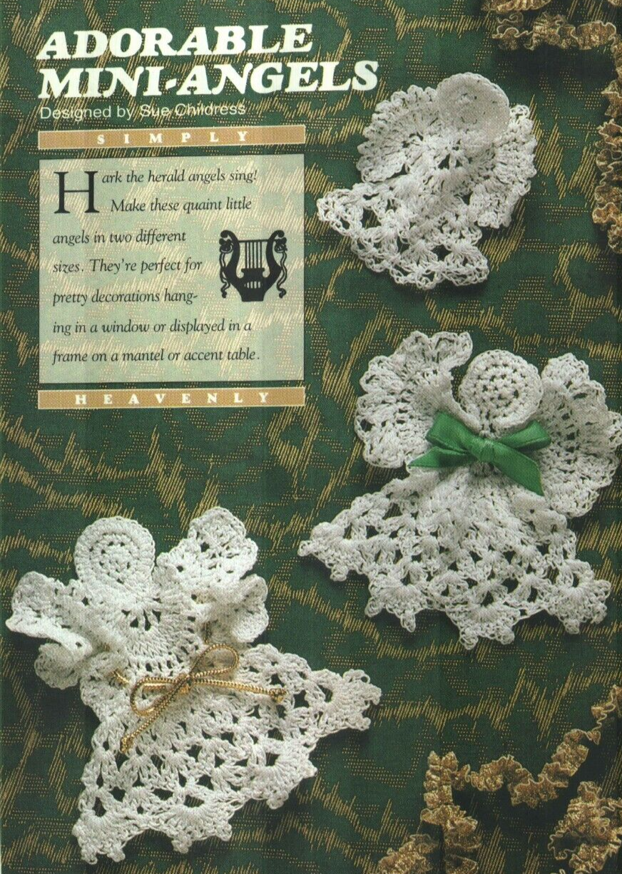 ADORABLE MINI-ANGELS 2 SIZES CHRISTMAS DIGEST SIZE CROCHET PATTERN ...