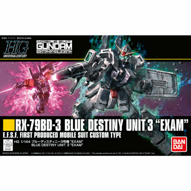 Bandai Hobby Hguc 1 144 Unit 3 Exam Gundam The Blue Destiny Figure Model Kit For Sale Online Ebay