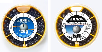 Jenzi | 70g | 120g | Weichbleisortiment Bleischrot Weichblei Klemmblei | Aktion!