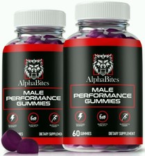 Alpha Bites Gummies For Men, AlphaBites ED Gummies Male BIGD - 2 Pack