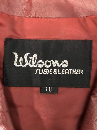 Vintage Wilson Wildleder & Leder braune Jacke und Gürtel Gr. 10 kleiner Fleck - Bild 8 von 14