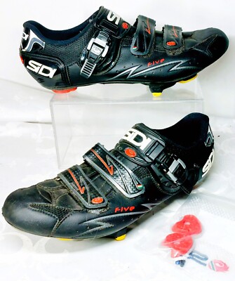 Sidi Five 5 Herren schwarz Carbon Composite Rennradschuhe Größe 9 UVP 183 £