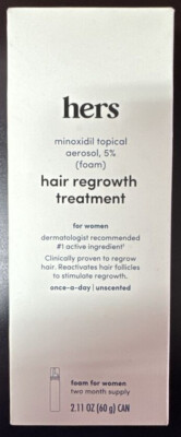 Hers Topical Hair Regrowth Treatment Foam for Women 2.11 oz Can - Unscented