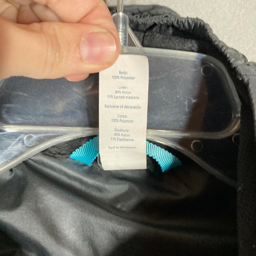 IVIVVA Lululemon Youth Girls 7 Black Windbreaker Jacket Full Zip Hooded Pockets - Picture 6 of 9