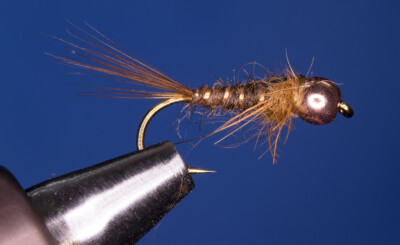 Fliegentom Nymphe 3 Stück dunkelbraune Standardnymphe